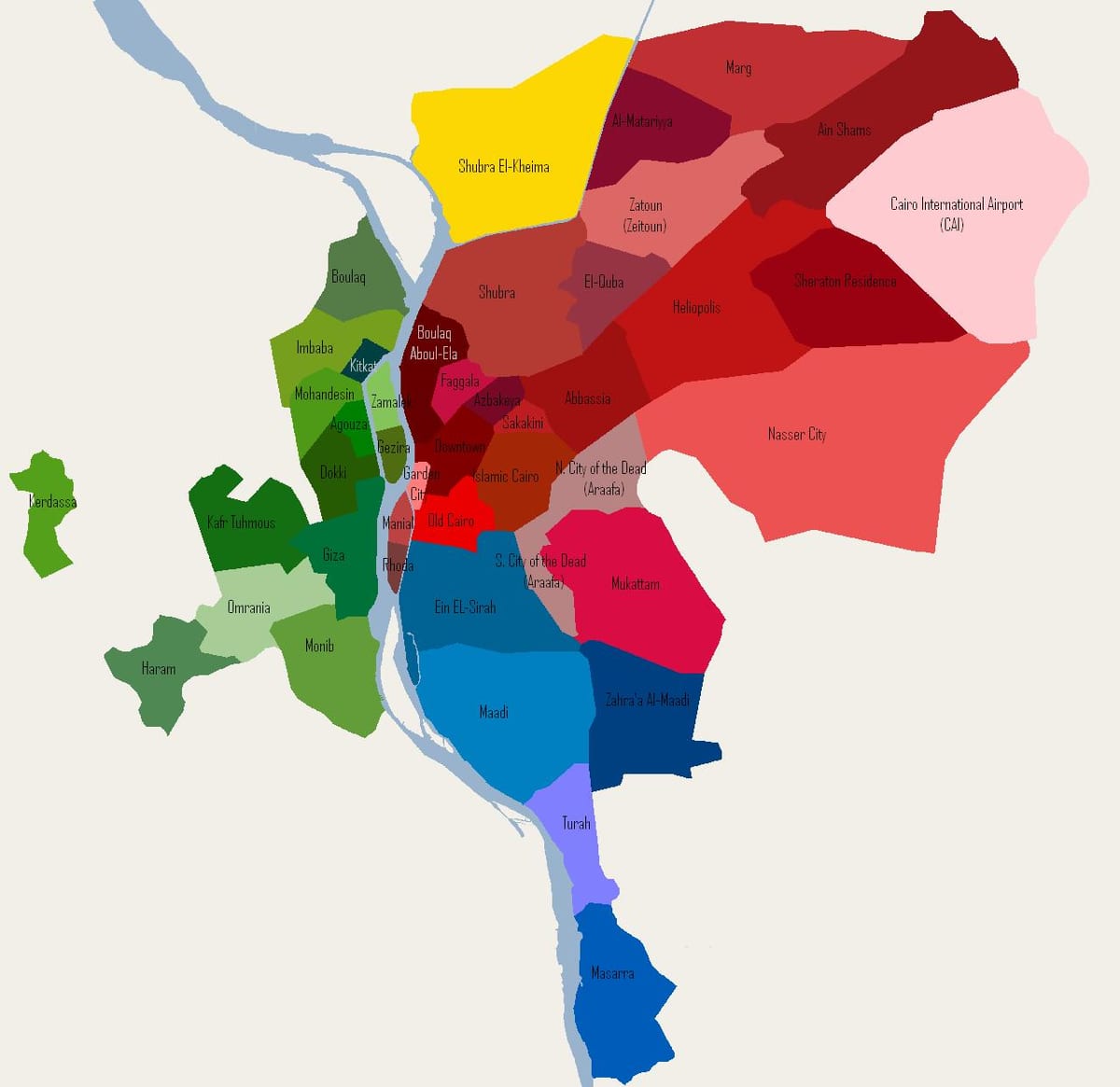 开罗地区地图
