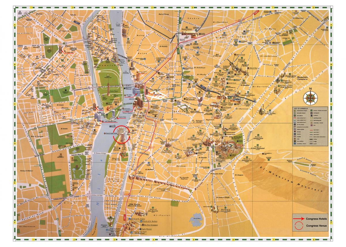 开罗观光地图