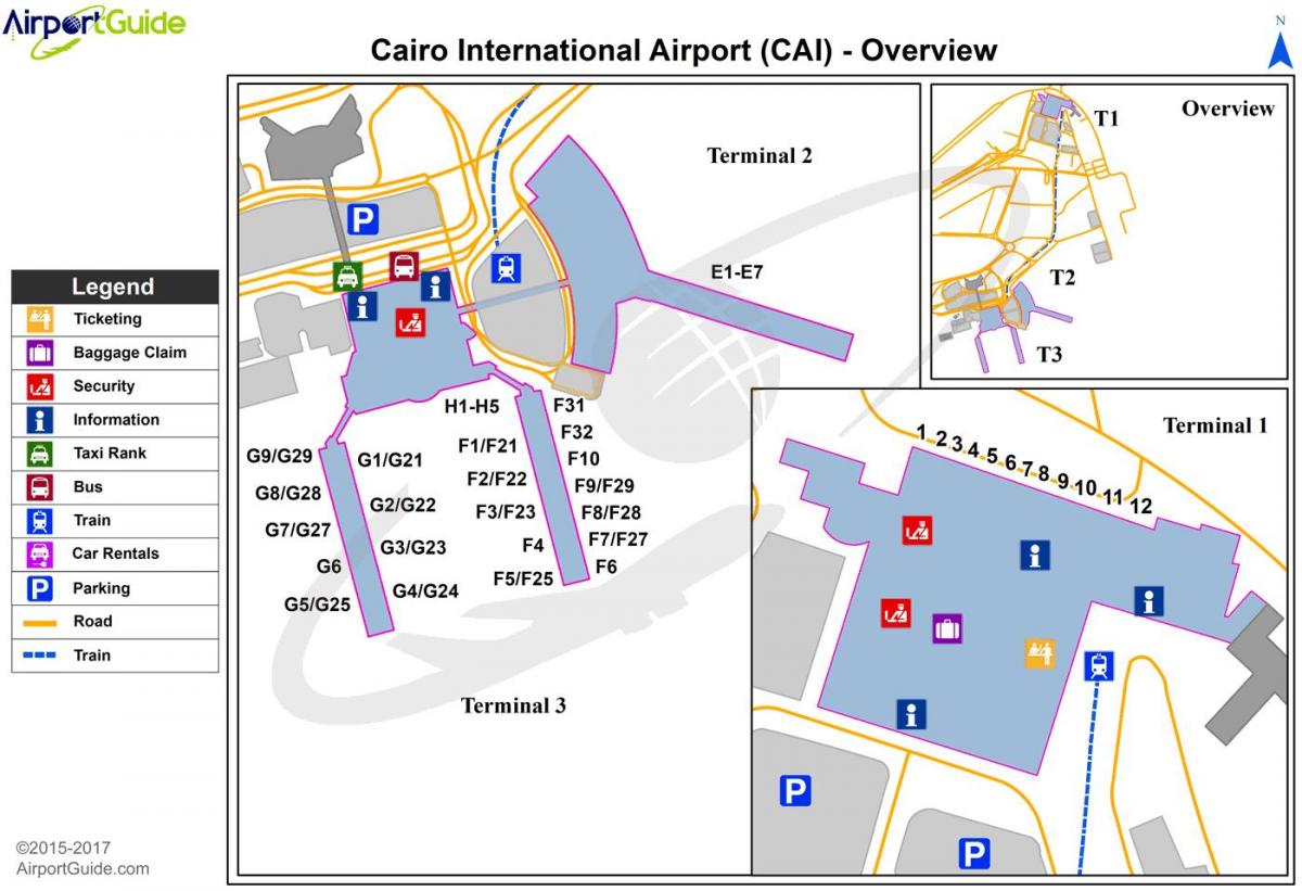 开罗机场航站楼地图